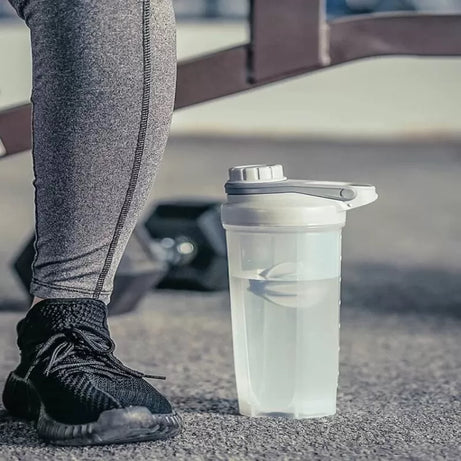 Protein Shaker Bottle Sports Gym Water Bottle Multi-Purpose Shaker with Mix Ball Blender Bottle BPA Free Plastic Easy Grip Leak Proof 700ml - Oshi.pk - Buy & Sell Online