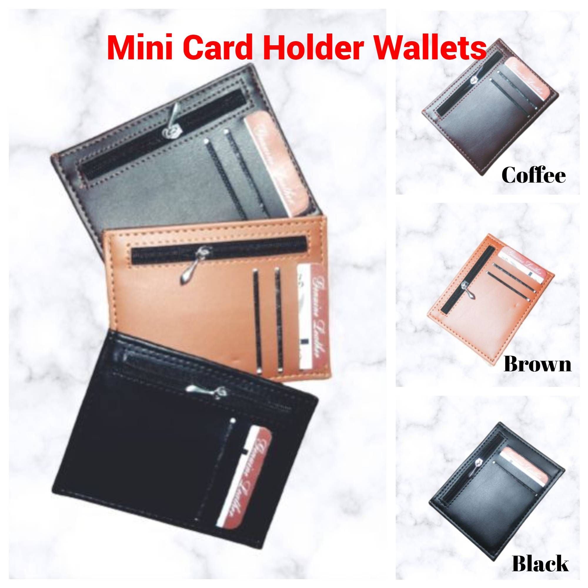 Pu Leather Clasp Zipper Mini Card Holder Wallet for Men's - Oshi.pk - Buy & Sell Online