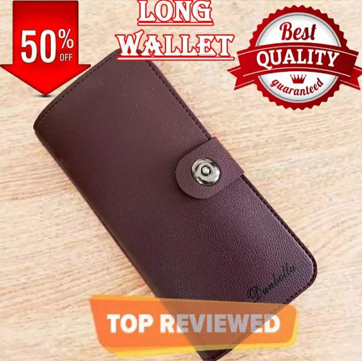 Dunbollu Slim Long PU Leather Wallet For Men With Zip - Card Holder Gents Wallet's - Oshi.pk - Buy & Sell Online