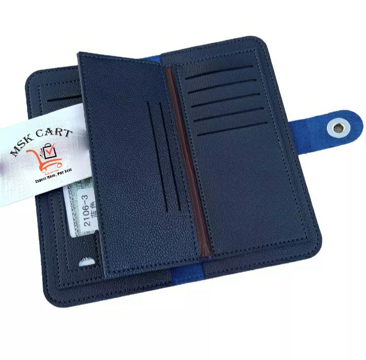 Dunbollu Slim Long PU Leather Wallet For Men With Zip - Card Holder Gents Wallet's - Oshi.pk - Buy & Sell Online