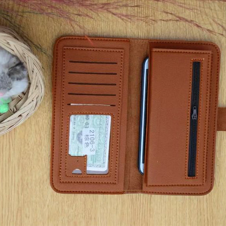 Dunbollu Slim Long PU Leather Wallet For Men With Zip - Card Holder Gents Wallet's - Oshi.pk - Buy & Sell Online