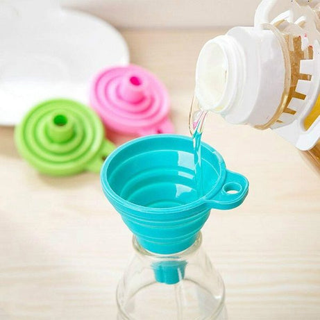 Pure Silicone Funnel Necessities Kitchen Collapsible Foldable Leaking Oil Leak Funnel - Oshi.pk - Buy & Sell Online