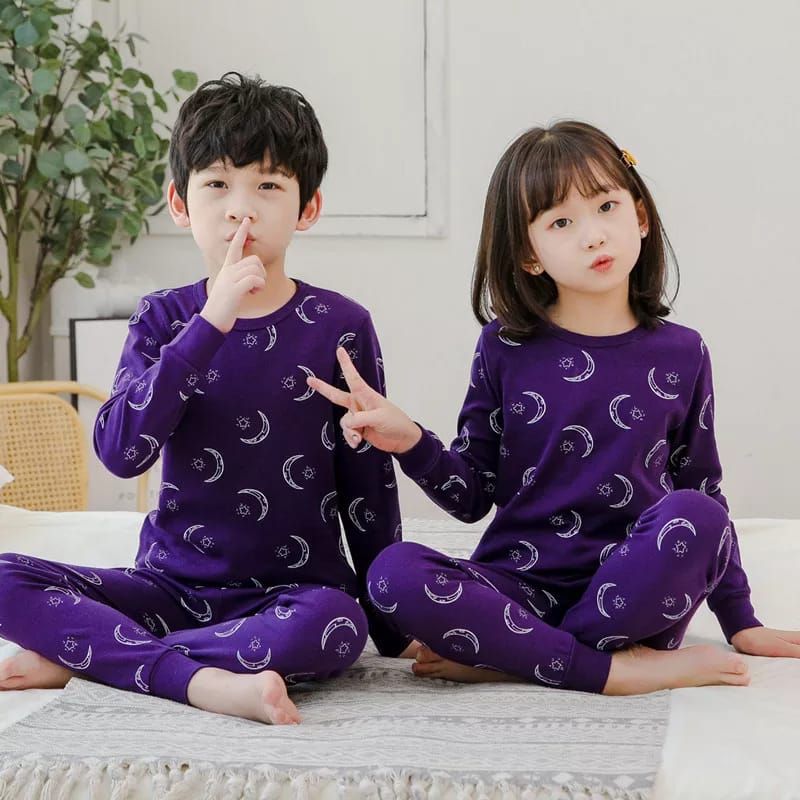 Purple Moon Star Printed Kids Night Suit - Oshi.pk - Buy & Sell Online