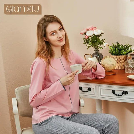 Pink Plain Full Sleeves Tshirt and Pajama Home Wear - Oshi.pk - Buy & Sell Online