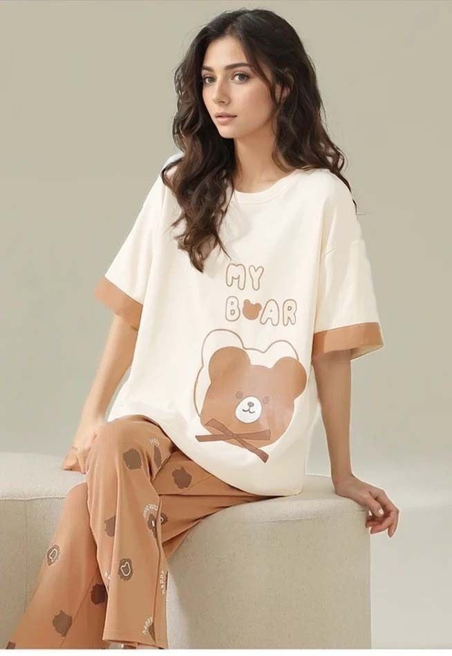 My Bear Printed Tshirt and Trouser For Her - Oshi.pk - Buy & Sell Online