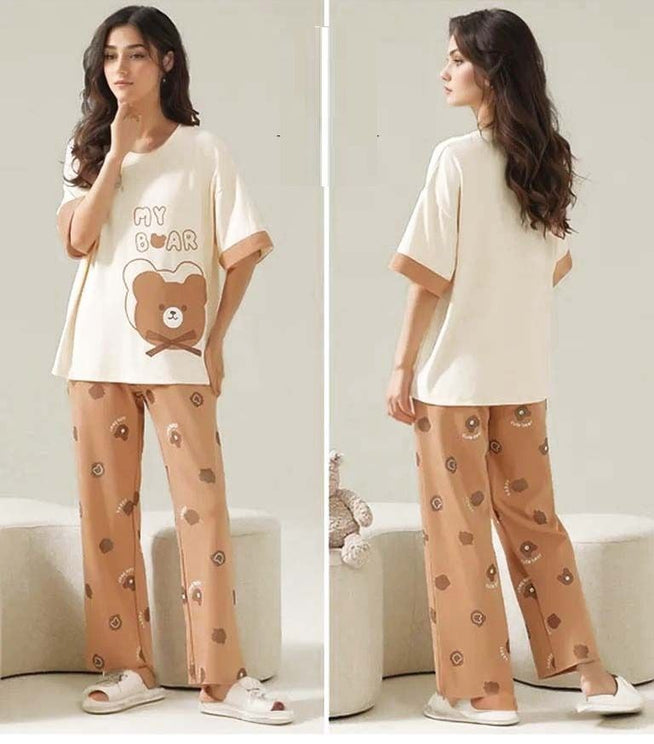 My Bear Printed Tshirt and Trouser For Her - Oshi.pk - Buy & Sell Online
