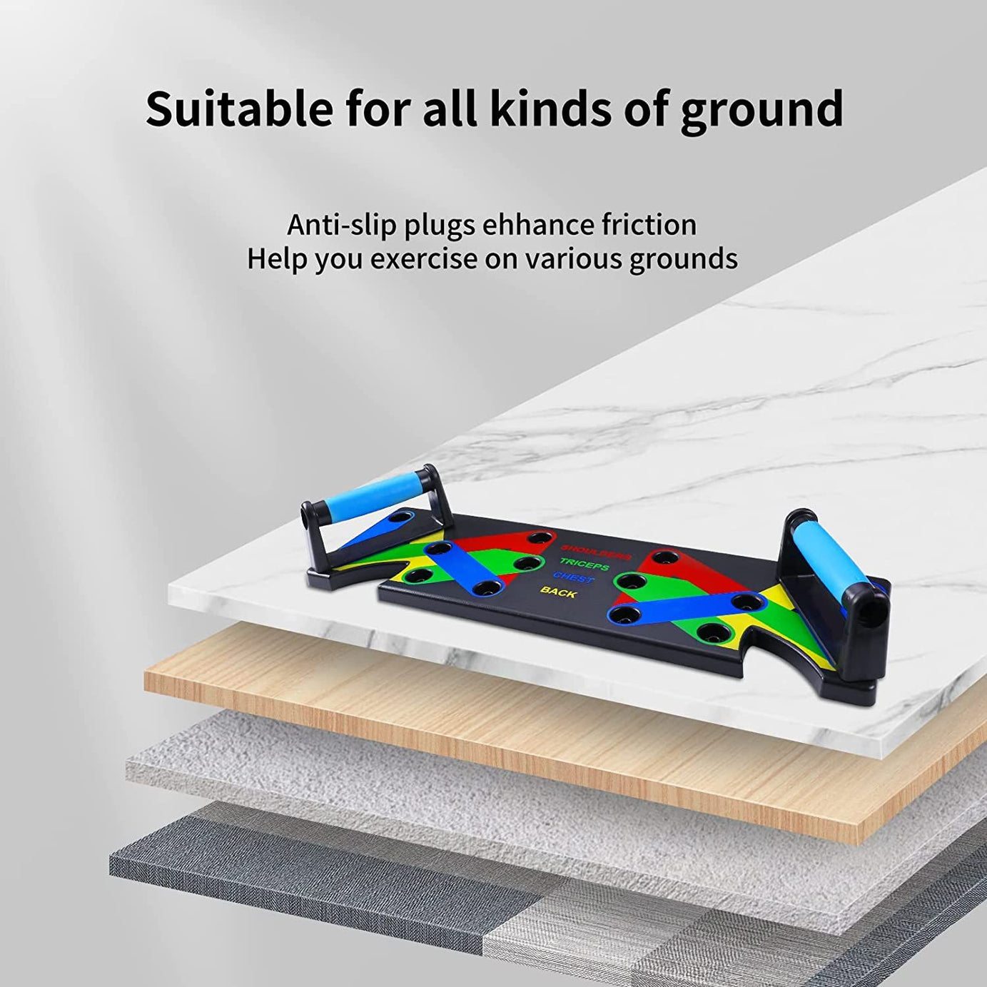 Push Up Board 9 in 1 Home Workout Professional Equipment Pushup Stand for Floor Exercise Grip Chest Back Sholders Arm Abdominal Triceps Muscle Trainin - Oshi.pk - Buy & Sell Online