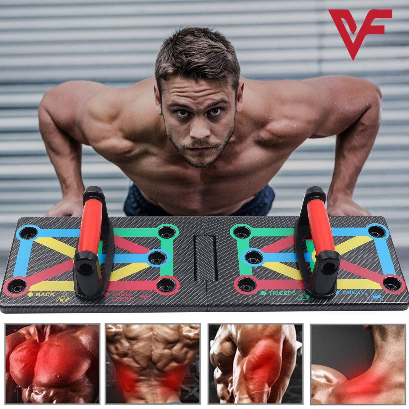 Pushup board, Foldable Pushup Board, Push Up Rack Board, Push Up Exercise Workout, Foldable Push-up board with handle, Fitness Exercise Workout - Oshi.pk - Buy & Sell Online