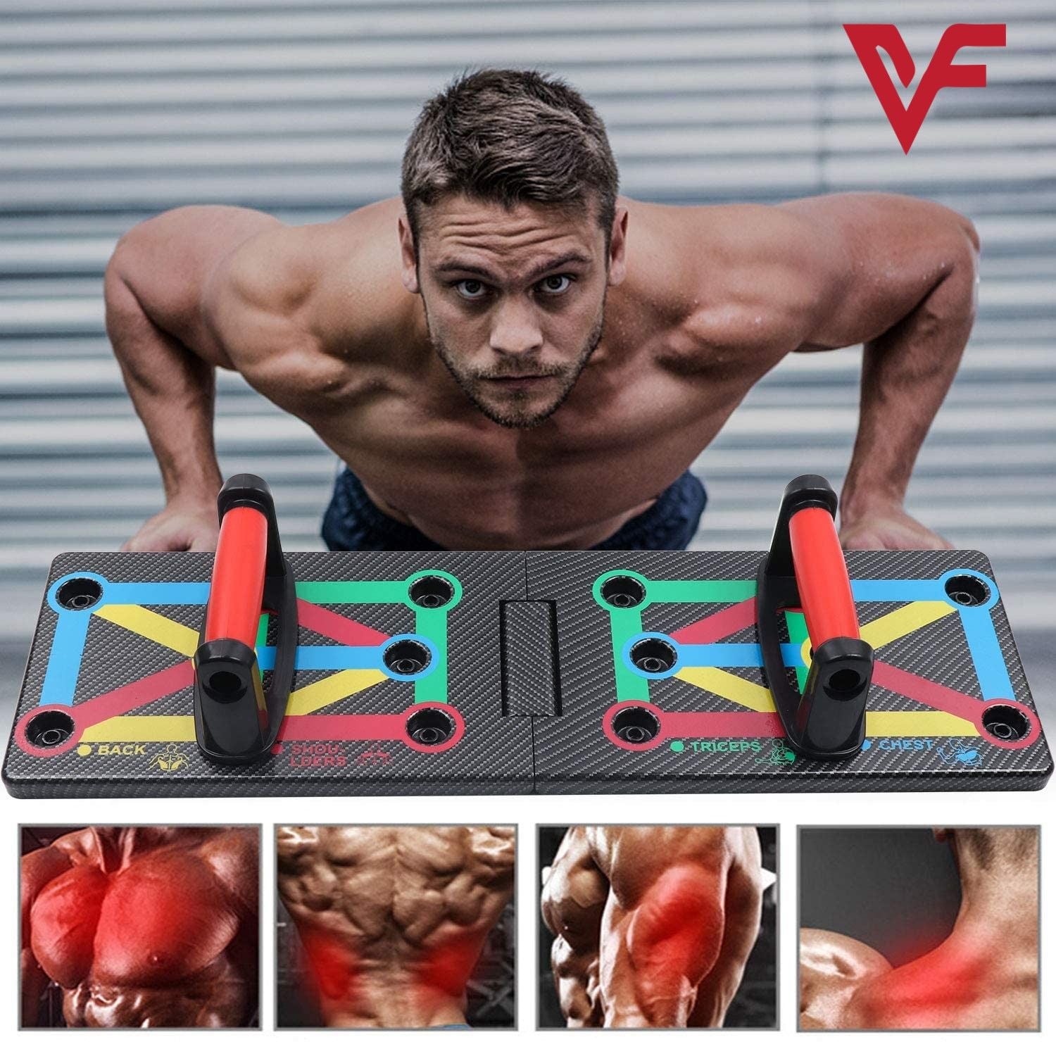 Pushup board, Foldable Pushup Board, Push Up Rack Board, Push Up Exercise Workout, Foldable Push-up board with handle, Fitness Exercise Workout - Oshi.pk - Buy & Sell Online