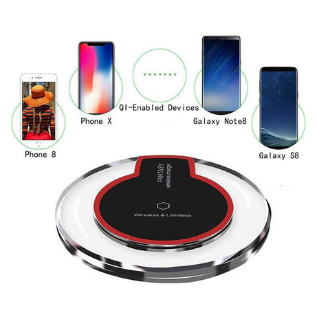 Qi Wireless Charger Charging Pad for Android iPhone X/8/Plus Samsung S9/S8/S8+/Note 8/S7 - Oshi.pk - Buy & Sell Online