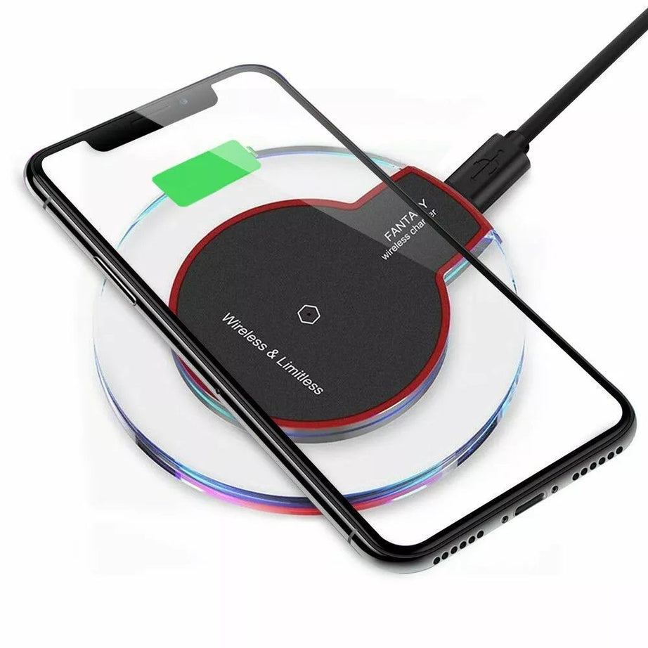 Qi Wireless Charger Charging Pad for iPhone 11/Pro/Max/XS/8/Galaxy Note 10/S10 - Oshi.pk - Buy & Sell Online