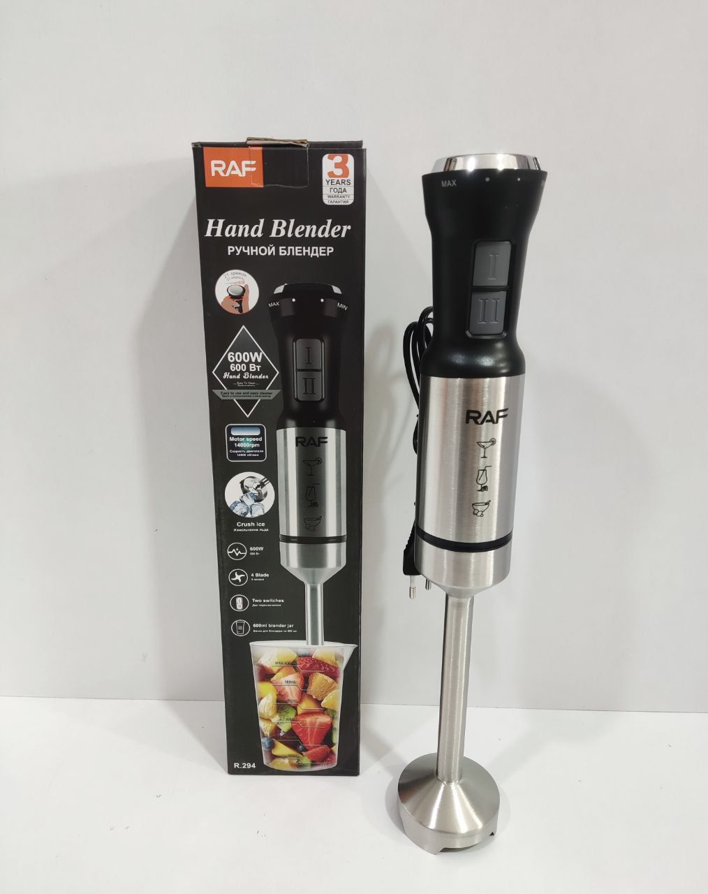 RAF Imported High Quality Heavy Duty Full Stainless Steel Body Hand Blender Stick Mixer 600W - Oshi.pk - Buy & Sell Online