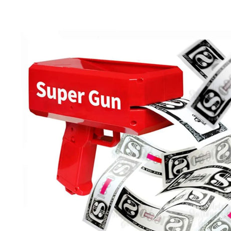 Rain Money Gun Paper Spary Machine Toy Gun Money Gun with 100 Pcs Play Money Cash Gun Party Supplies - Oshi.pk - Buy & Sell Online