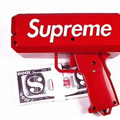 Rain Money Gun Paper Spary Machine Toy Gun Money Gun with 100 Pcs Play Money Cash Gun Party Supplies - Oshi.pk - Buy & Sell Online