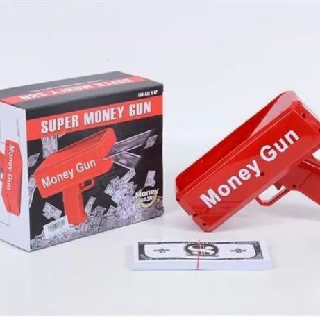 Rain Money Gun Paper Spary Machine Toy Gun Money Gun with 100 Pcs Play Money Cash Gun Party Supplies - Oshi.pk - Buy & Sell Online