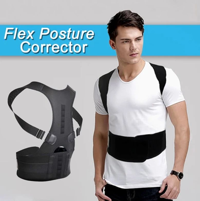 Real Doctor Magnetic Posture Corrector Therapy Clavicle Back Straightener Shoulder Support Brace Lumbar Belt Correction Adjustable Men Women