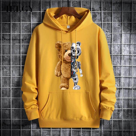 Reboot Bear Hoodies For Men & Boy Printed Kangaroo Hoodie Pocket Drawstring Pullovers Clothing Long Sleeves Export Quality Winter Wear - Oshi.pk - Buy & Sell Online