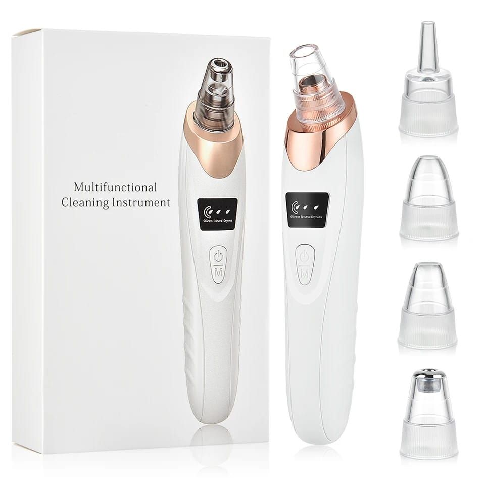 Rechargeable 5-in-1 Blackhead and Acne Removal Vacuum: Unleash Your Skin's Radiance with Our Ultimate Facial Beauty Solution! - Oshi.pk - Buy & Sell Online