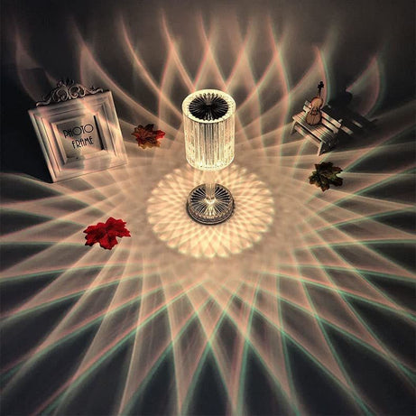 Rechargeable Diamond Crystal Table Lamp Acrylic Desk Decor Atmosphere Lamp LED Bedside Night Light For Bedroom/Living Room - Oshi.pk - Buy & Sell Online