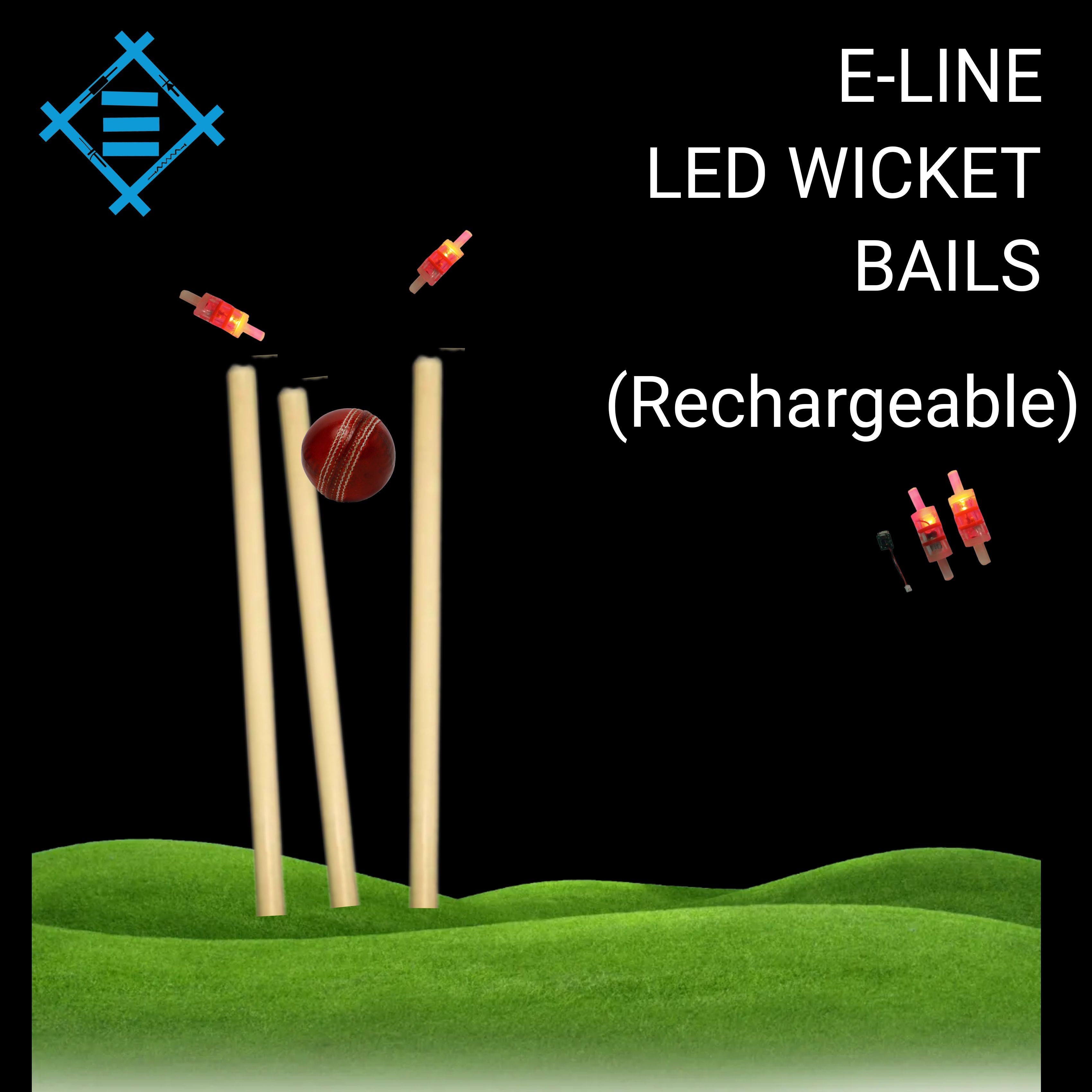 Rechargeable LED Cricket Wicket Bails -Glow on Hit - Slim Version - Pair pack - Oshi.pk - Buy & Sell Online