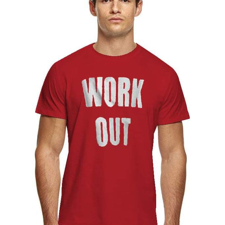 Red WORK OUT Printed Red T-Shirt For Boys - Oshi.pk - Buy & Sell Online