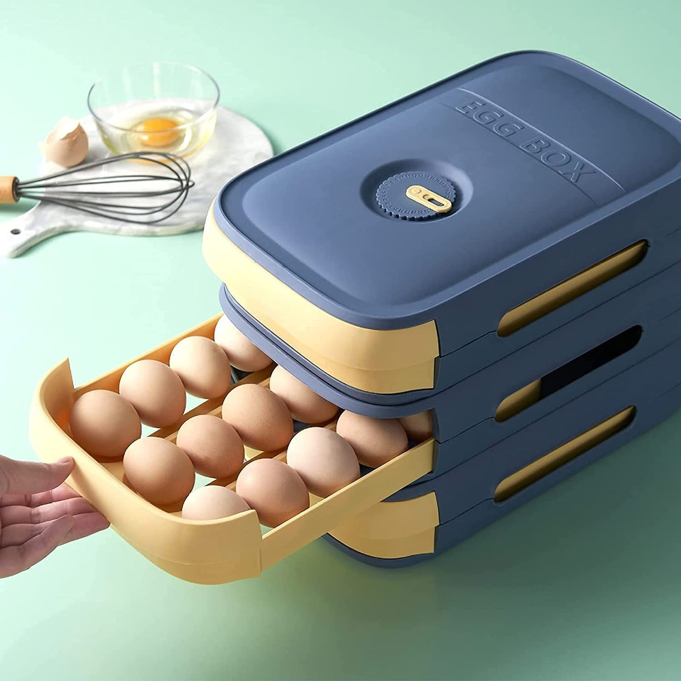 Refrigerator Large Capacity Rolling Egg Storage Box - Oshi.pk - Buy & Sell Online