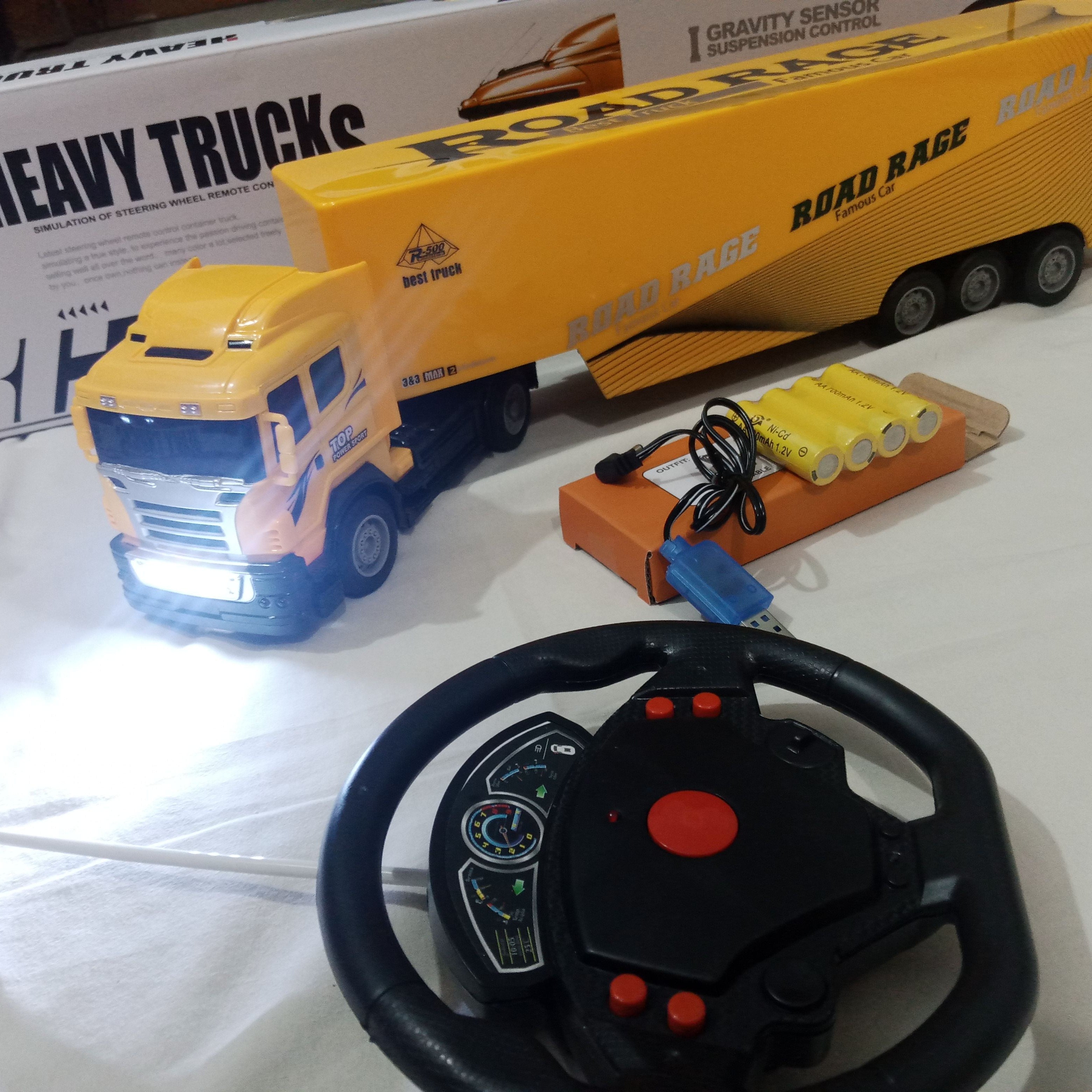 Remote Control Truck - Steering Wheel Control - Rechargeable battery with Lead - Oshi.pk - Buy & Sell Online