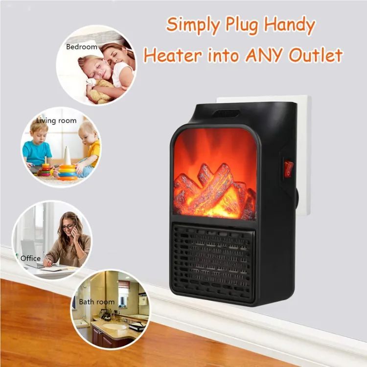 Remote Control Winter New Flame Heater Heater Household Mini Heater Bedroom Office Dormitory Mobile Small Air Conditioner - Oshi.pk - Buy & Sell Online
