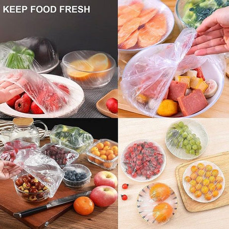 Reusable Elastic Food Storage Covers Edging Stretch 100 Pcs - Oshi.pk - Buy & Sell Online