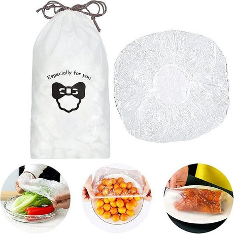 Reusable Elastic Food Storage Covers Edging Stretch 100 Pcs - Oshi.pk - Buy & Sell Online