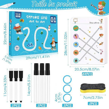 Reuseable Activity Book 64 Pcs