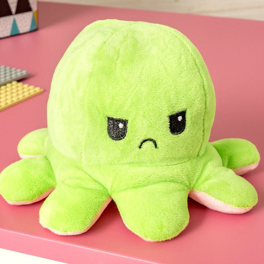 Reversible Octopus Plush, Adorable, Soft Cotton Soft, Double Sided Flip Octopus Plush Dolls Stuffed Animal Toys With Realistic Expression Cute Gift