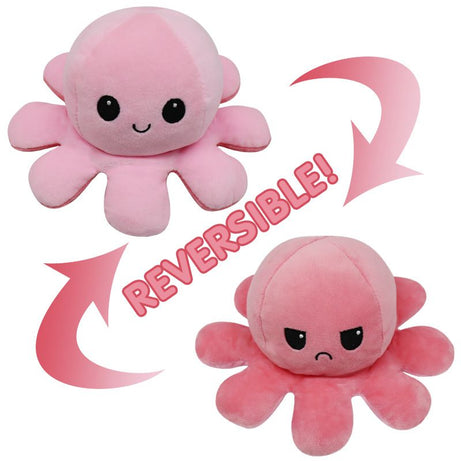 Reversible Octopus Plush, Adorable, Soft Cotton Soft, Double Sided Flip Octopus Plush Dolls Stuffed Animal Toys With Realistic Expression Cute Gift