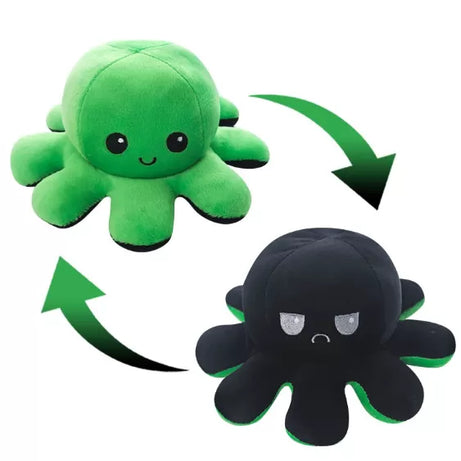 Reversible Octopus Plush, Adorable, Soft Cotton Soft, Double Sided Flip Octopus Plush Dolls Stuffed Animal Toys With Realistic Expression Cute Gift
