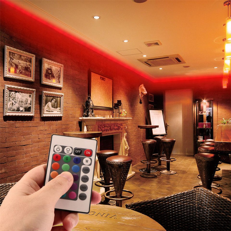 RGB 5M Multicolor 2835 REMOTE CONTROL LED STRIP LIGHT KIT WITH ADAPTER - Oshi.pk - Buy & Sell Online