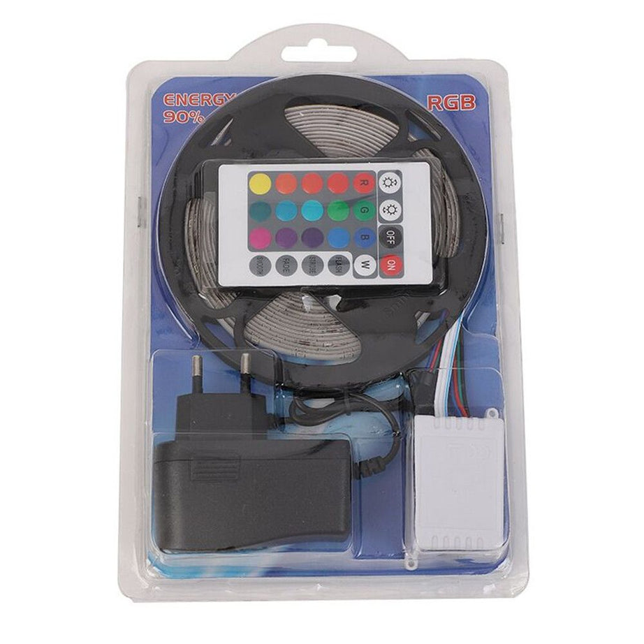 RGB 5M Multicolor 2835 REMOTE CONTROL LED STRIP LIGHT KIT WITH ADAPTER - Oshi.pk - Buy & Sell Online
