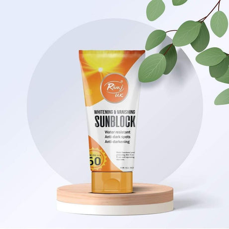 Rivaj UK Whitening and Vanishing Sunblock SPF60 (120ml) - Oshi.pk - Buy & Sell Online