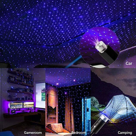 Romantic LED Car Roof Star Night Light Projector Atmosphere Galaxy Lamp USB Decorative Lamp Adjustable Car Interior Decor Light - Oshi.pk - Buy & Sell Online