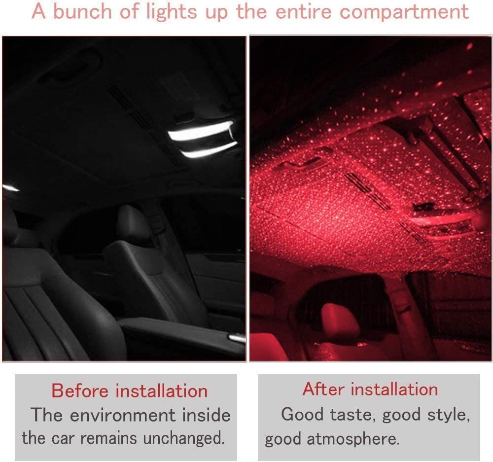 Romantic LED Car Roof Star Night Light Projector Atmosphere Galaxy Lamp USB Decorative Lamp Adjustable Car Interior Decor Light - Oshi.pk - Buy & Sell Online