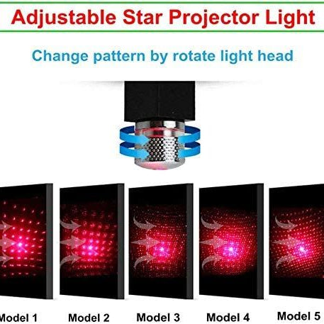 Romantic LED Car Roof Star Night Light Projector Atmosphere Galaxy Lamp USB Decorative Lamp Adjustable Car Interior Decor Light - Oshi.pk - Buy & Sell Online