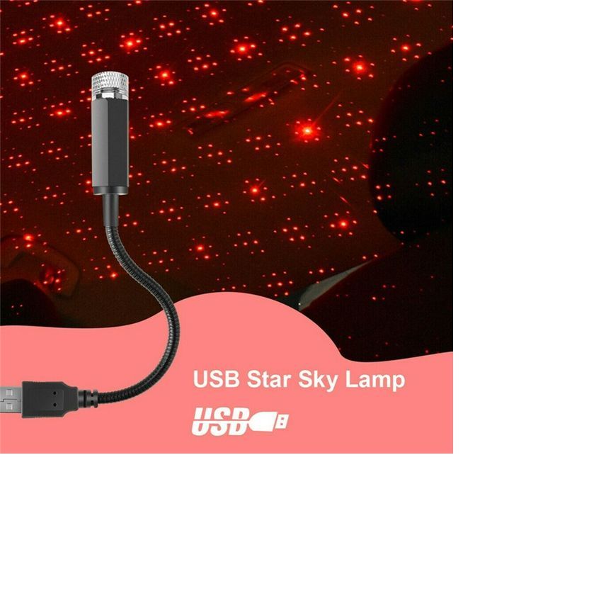 Romantic LED Car Roof Star Night Light Projector Atmosphere Galaxy Lamp USB Decorative Lamp Adjustable Car Interior Decor Light - Oshi.pk - Buy & Sell Online