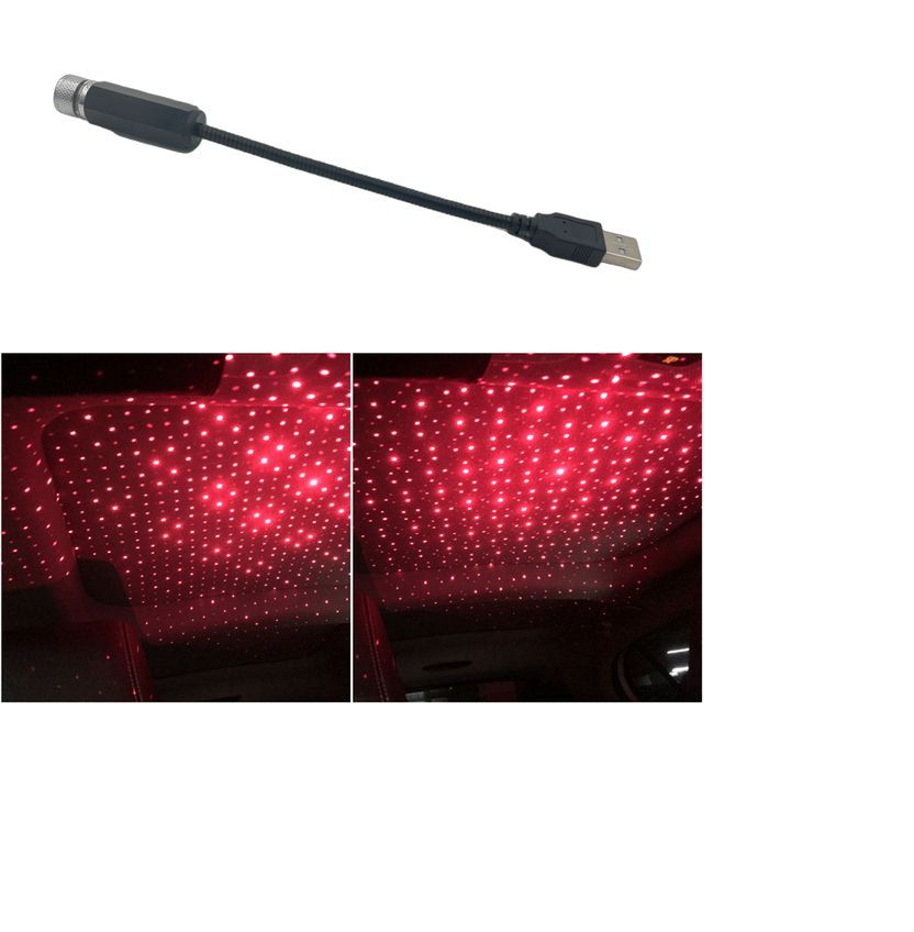 Romantic LED Car Roof Star Night Light Projector Atmosphere Galaxy Lamp USB Decorative Lamp Adjustable Car Interior Decor Light - Oshi.pk - Buy & Sell Online