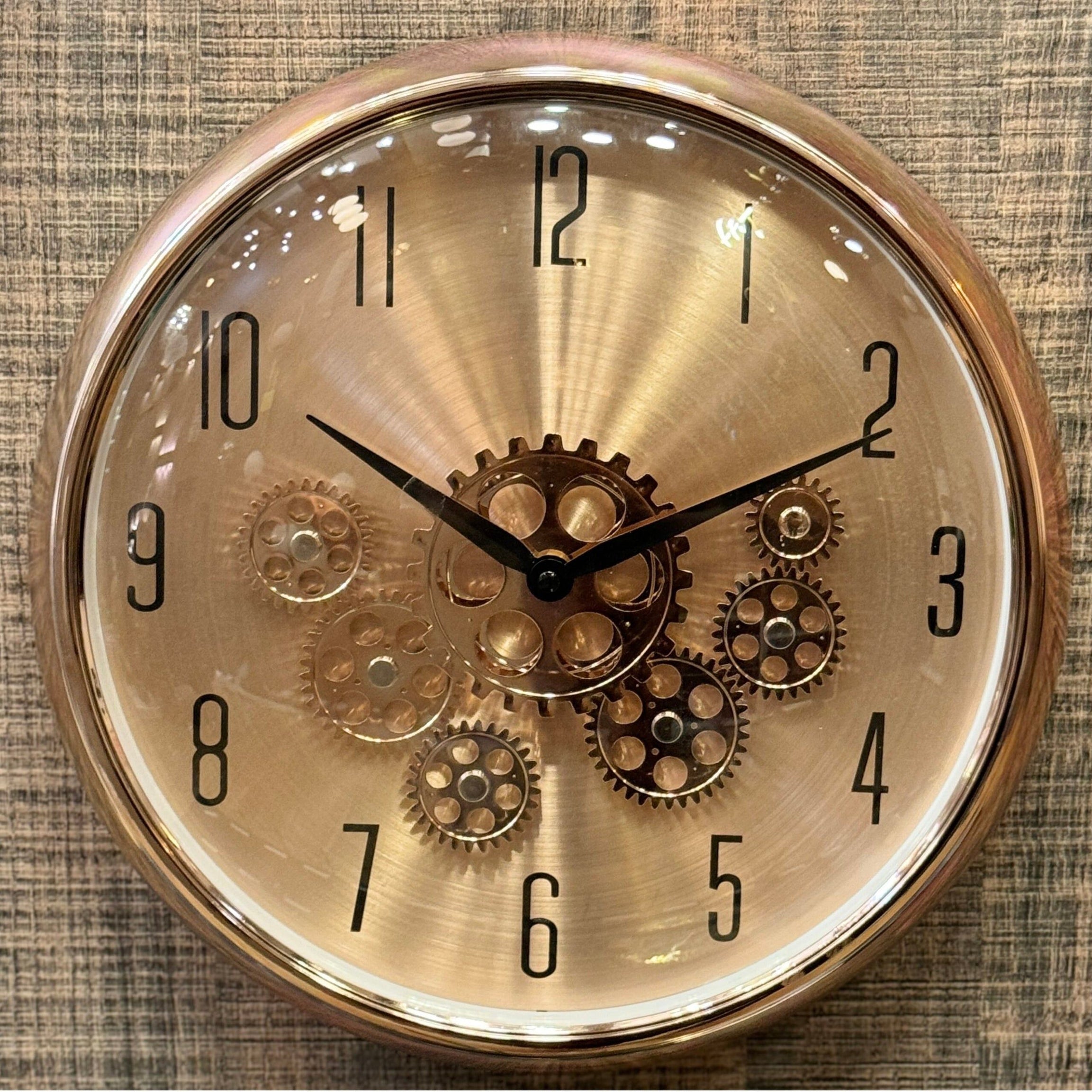 Rose Gold Mechanical Clock Wallclock For Home Office