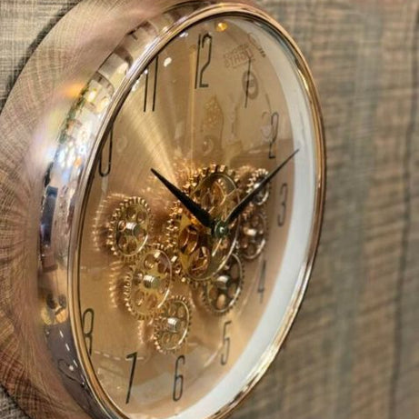Rose Gold Mechanical Clock Wallclock For Home Office - Oshi.pk - Buy & Sell Online