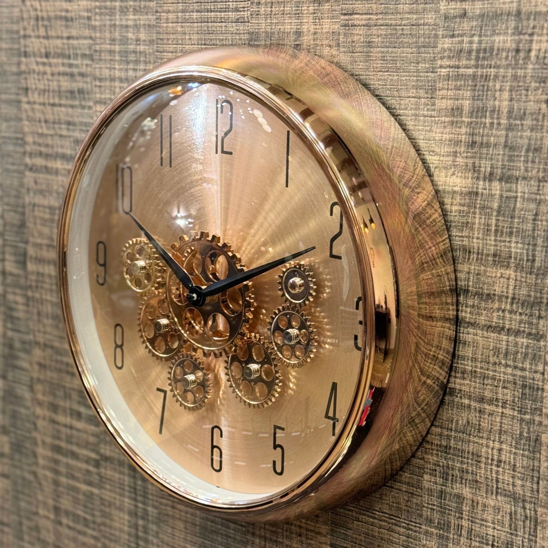 Rose Gold Mechanical Clock Wallclock For Home Office - Oshi.pk - Buy & Sell Online