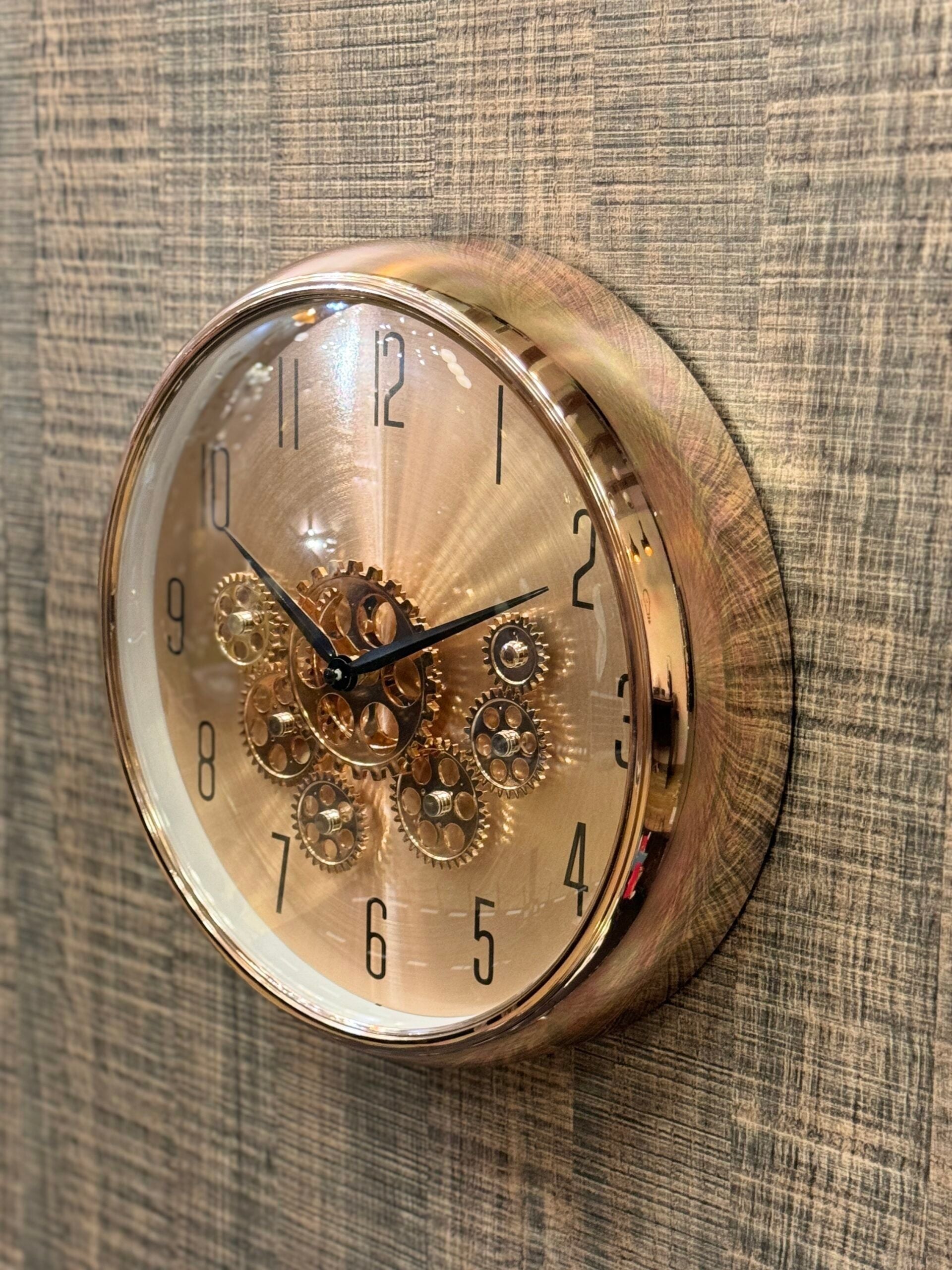 Rose Gold Mechanical Clock Wallclock For Home Office - Oshi.pk - Buy & Sell Online