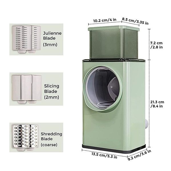 Rotary Vegetable Cutter Hand Cranked Multi Function Tool Peeling Machine Carrot Grater - Oshi.pk - Buy & Sell Online