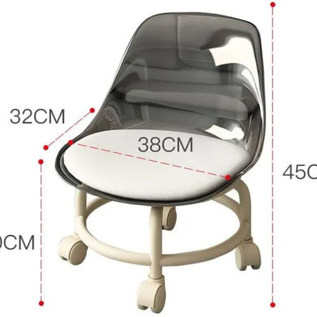 Rotatable Transparent Heavy Duty Chair with Wheels – 360° Swivel Office Chair for Home Study and Workspace Durable and Modern Chair for Adults and Kid - Oshi.pk - Buy & Sell Online
