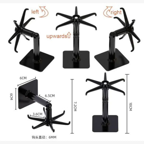 Rotating Sticking Hook Kitchen Tools Spoon Holder Stand 360 Degrees Rotated Punch - Oshi.pk - Buy & Sell Online