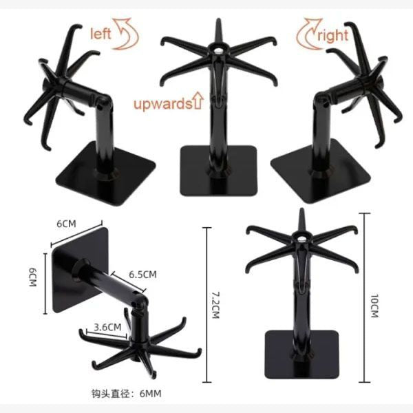 Rotating Sticking Hook Kitchen Tools Spoon Holder Stand 360 Degrees Rotated Punch - Oshi.pk - Buy & Sell Online